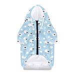 Cute Sheep Pattern Print Dog Zip Up Hoodie