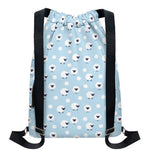 Cute Sheep Pattern Print Drawstring Backpack