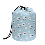 Cute Sheep Pattern Print Drawstring Makeup Bag