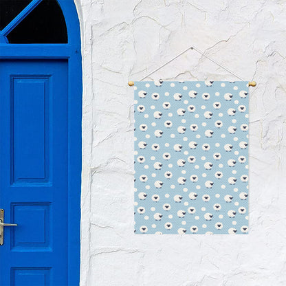 Cute Sheep Pattern Print Garden Flag