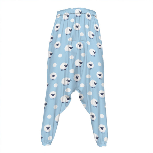 Cute Sheep Pattern Print Hammer Pants