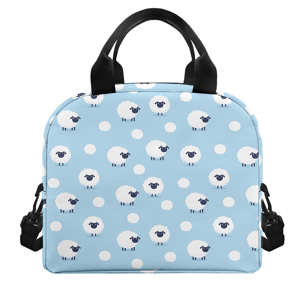 Cute Sheep Pattern Print Insulated Lunch Bag