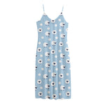 Cute Sheep Pattern Print Jersey Midi Cami Dress