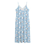 Cute Sheep Pattern Print Jersey Midi Cami Dress