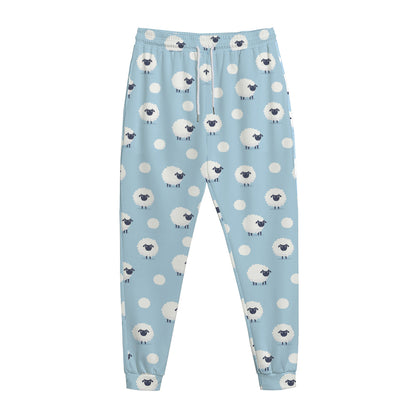 Cute Sheep Pattern Print Jogger Pants