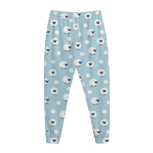Cute Sheep Pattern Print Jogger Pants