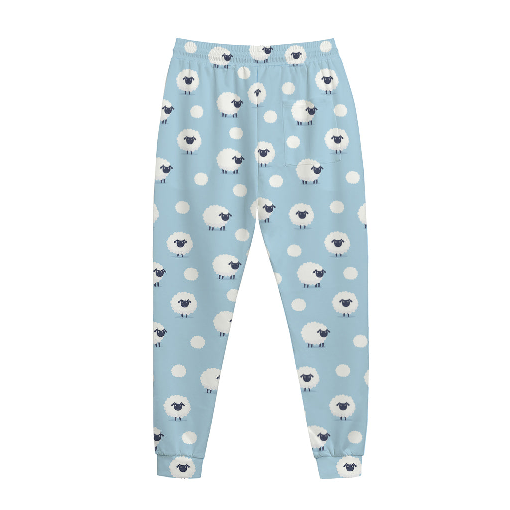 Cute Sheep Pattern Print Jogger Pants