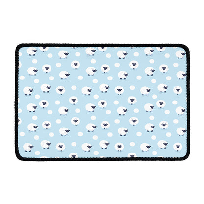 Cute Sheep Pattern Print Kitchen Mat