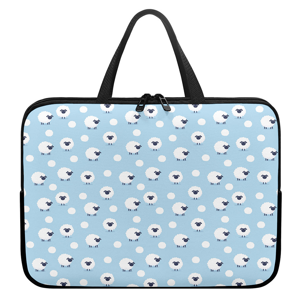 Cute Sheep Pattern Print Laptop Sleeve With Handle