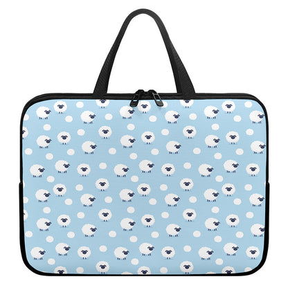 Cute Sheep Pattern Print Laptop Sleeve With Handle
