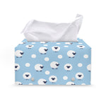 Cute Sheep Pattern Print Leather Tissue Box Cover