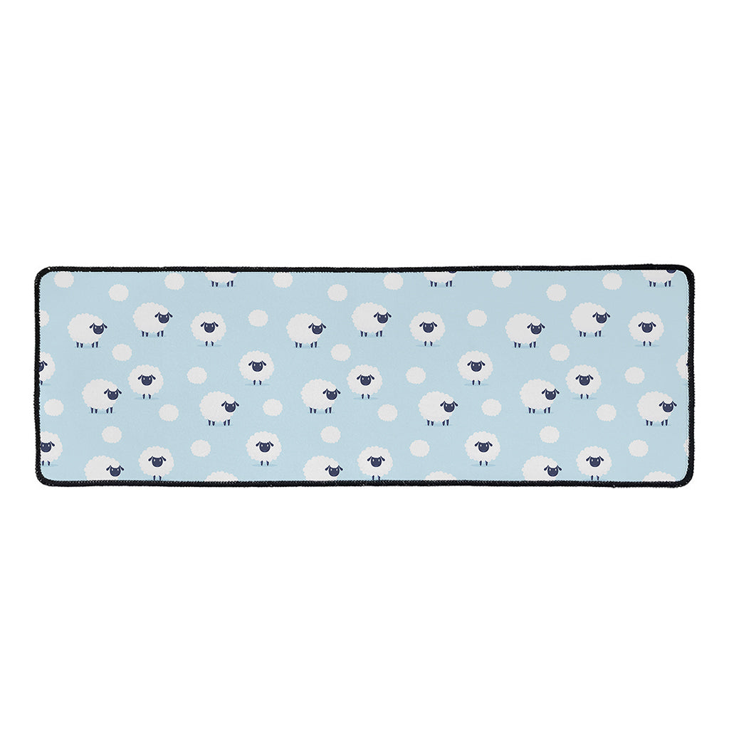 Cute Sheep Pattern Print Long Kitchen Mat