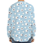 Cute Sheep Pattern Print Long Sleeve Baseball Jersey
