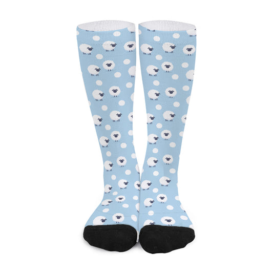 Cute Sheep Pattern Print Long Socks