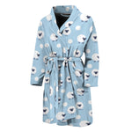 Cute Sheep Pattern Print Men's Bathrobe