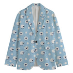 Cute Sheep Pattern Print Men's Cotton Blazer