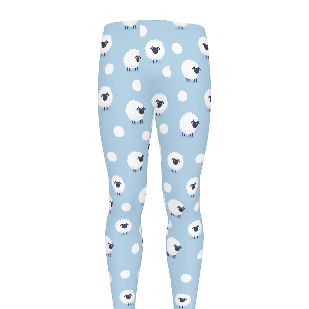 Cute Sheep Pattern Print Men's leggings