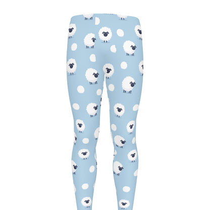Cute Sheep Pattern Print Men's leggings