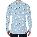 Cute Sheep Pattern Print Men's Long Sleeve T-Shirt