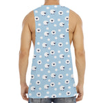 Cute Sheep Pattern Print Men's Muscle Tank Top