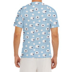 Cute Sheep Pattern Print Men's Short Sleeve Rash Guard
