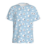 Cute Sheep Pattern Print Men's Sports T-Shirt