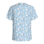Cute Sheep Pattern Print Men's Sports T-Shirt
