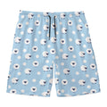 Cute Sheep Pattern Print Men's Swim Trunks