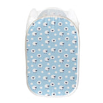 Cute Sheep Pattern Print Mesh Laundry Hamper