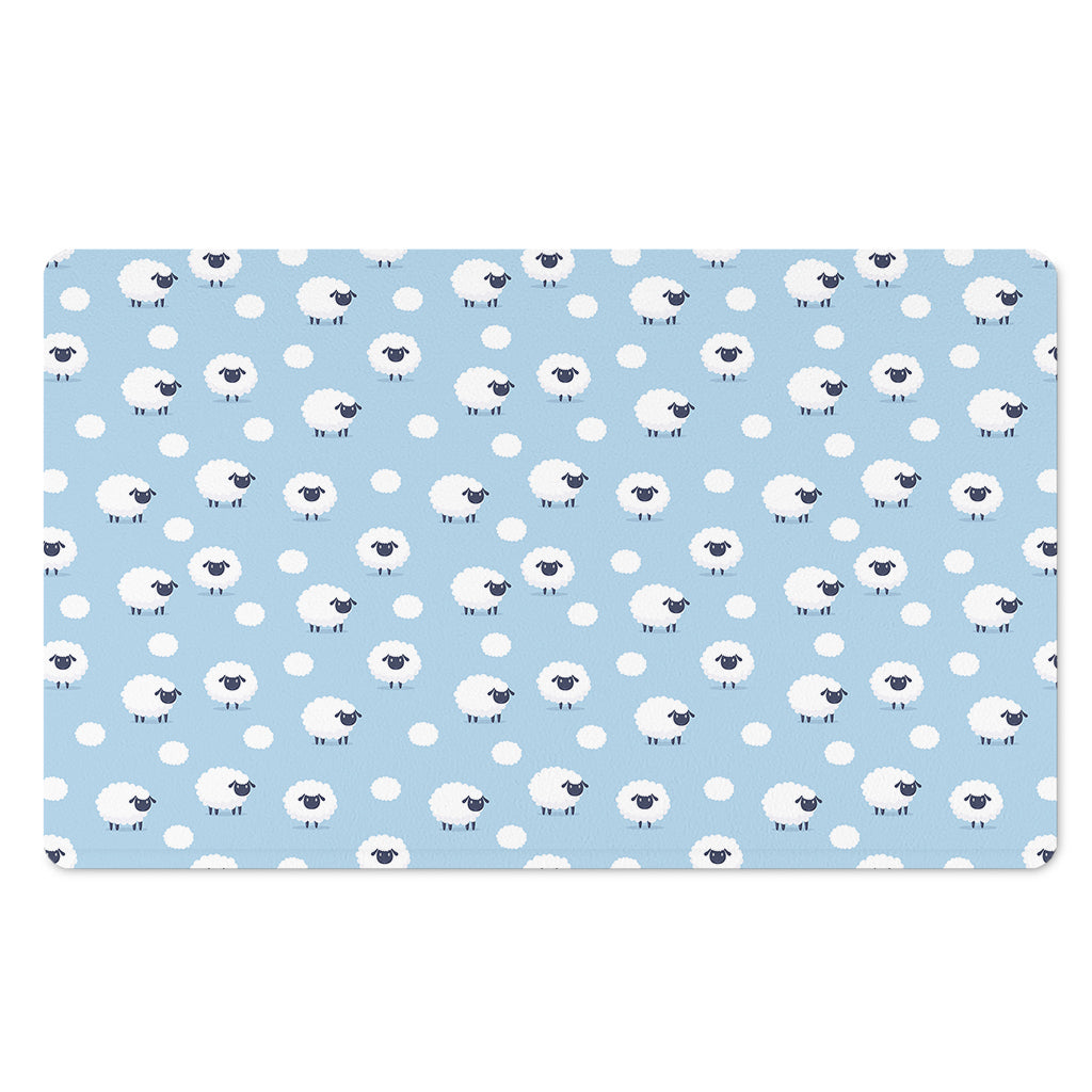 Cute Sheep Pattern Print Polyester Doormat