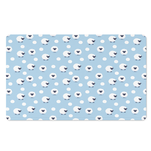Cute Sheep Pattern Print Polyester Doormat