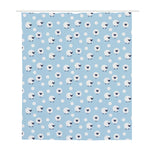 Cute Sheep Pattern Print Polyester Shower Curtain
