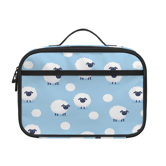 Cute Sheep Pattern Print Portable Lunch Bag