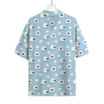 Cute Sheep Pattern Print Rayon Hawaiian Shirt