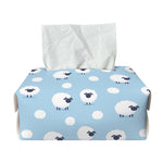 Cute Sheep Pattern Print Rectangle Tissue Box Cover