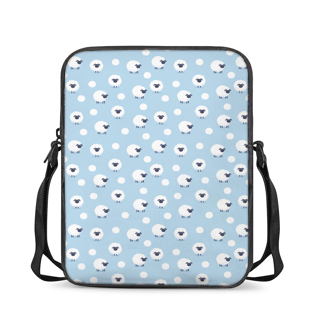 Cute Sheep Pattern Print Rectangular Crossbody Bag
