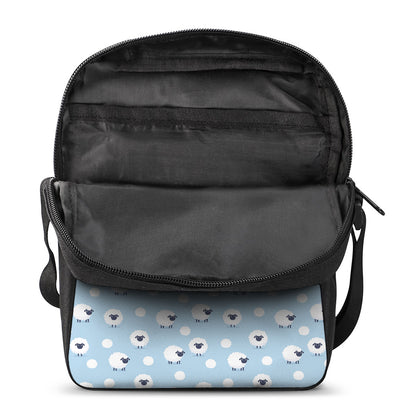 Cute Sheep Pattern Print Rectangular Crossbody Bag