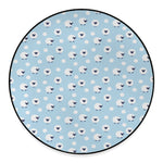 Cute Sheep Pattern Print Round Floor Mat