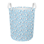 Cute Sheep Pattern Print Round Laundry Basket