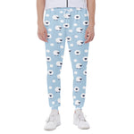 Cute Sheep Pattern Print Scuba Joggers