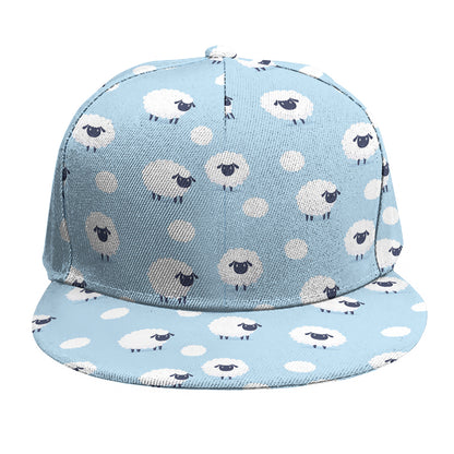Cute Sheep Pattern Print Snapback Cap