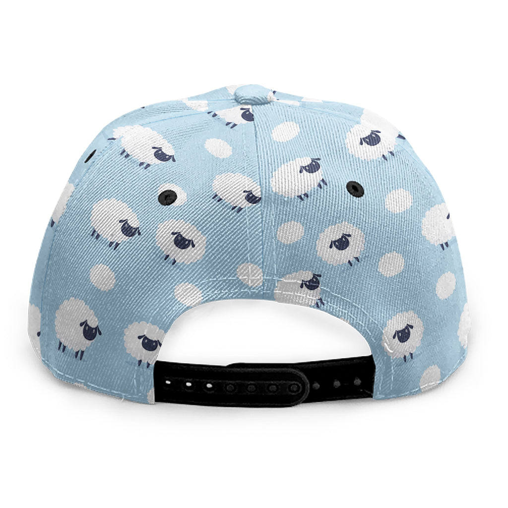 Cute Sheep Pattern Print Snapback Cap