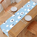 Cute Sheep Pattern Print Table Runner