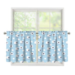 Cute Sheep Pattern Print Tier Curtains