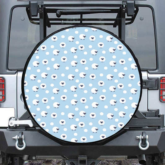 Cute Sheep Pattern Print Tire Cover