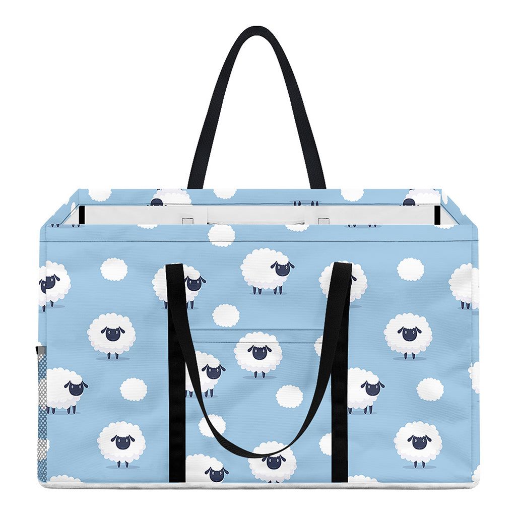 Cute Sheep Pattern Print Utility Tote Bag
