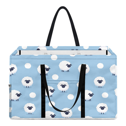 Cute Sheep Pattern Print Utility Tote Bag