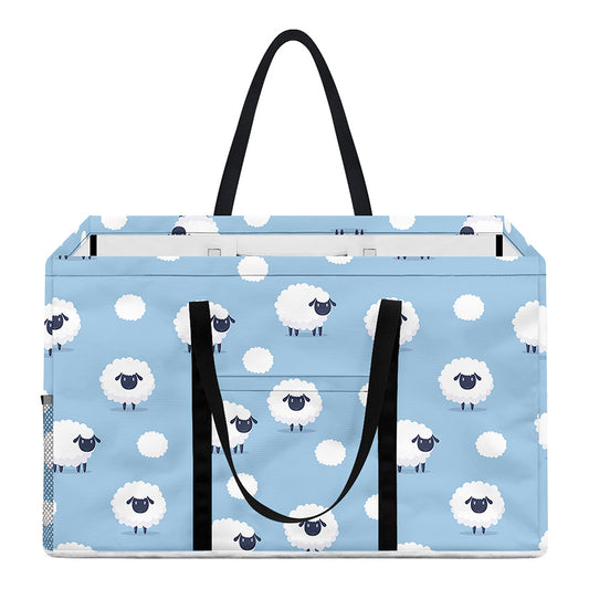 Cute Sheep Pattern Print Utility Tote Bag