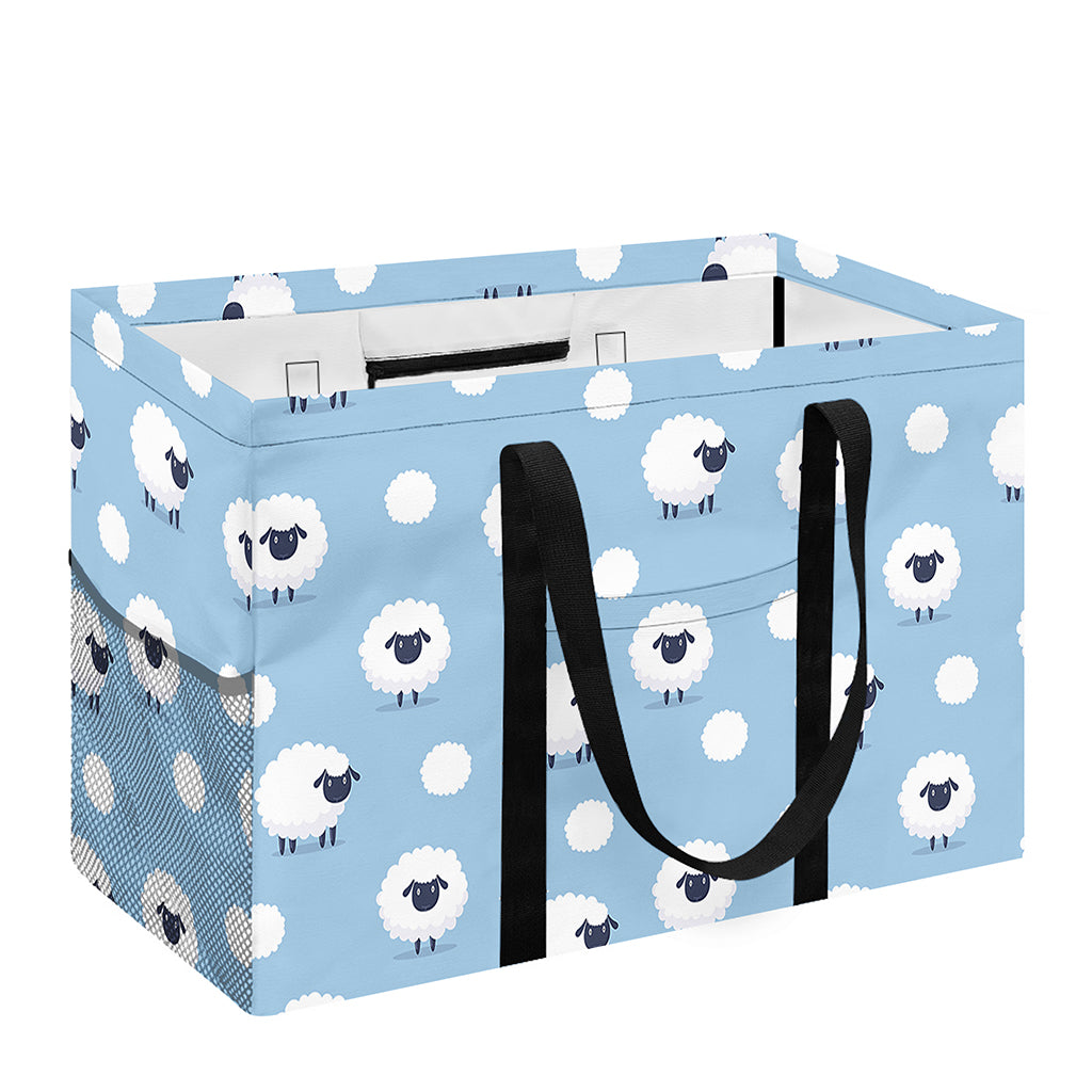 Cute Sheep Pattern Print Utility Tote Bag