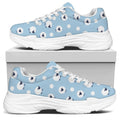 Cute Sheep Pattern Print White Chunky Shoes